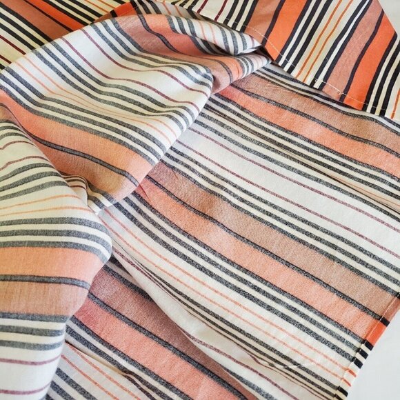 Marie Oliver Dress‎ Womens Small Lachlan Silk Mini Tiered Orange Pink Stripes - Picture 8 of 16